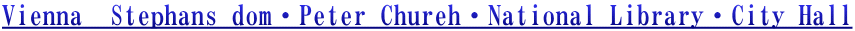 Vienna　Stephans dom・Peter Chureh・National Library・City Hall