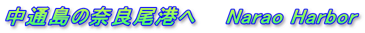 中通島の奈良尾港へ　　Narao Harbor