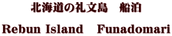 北海道の礼文島　船泊  Rebun Island   Funadomari